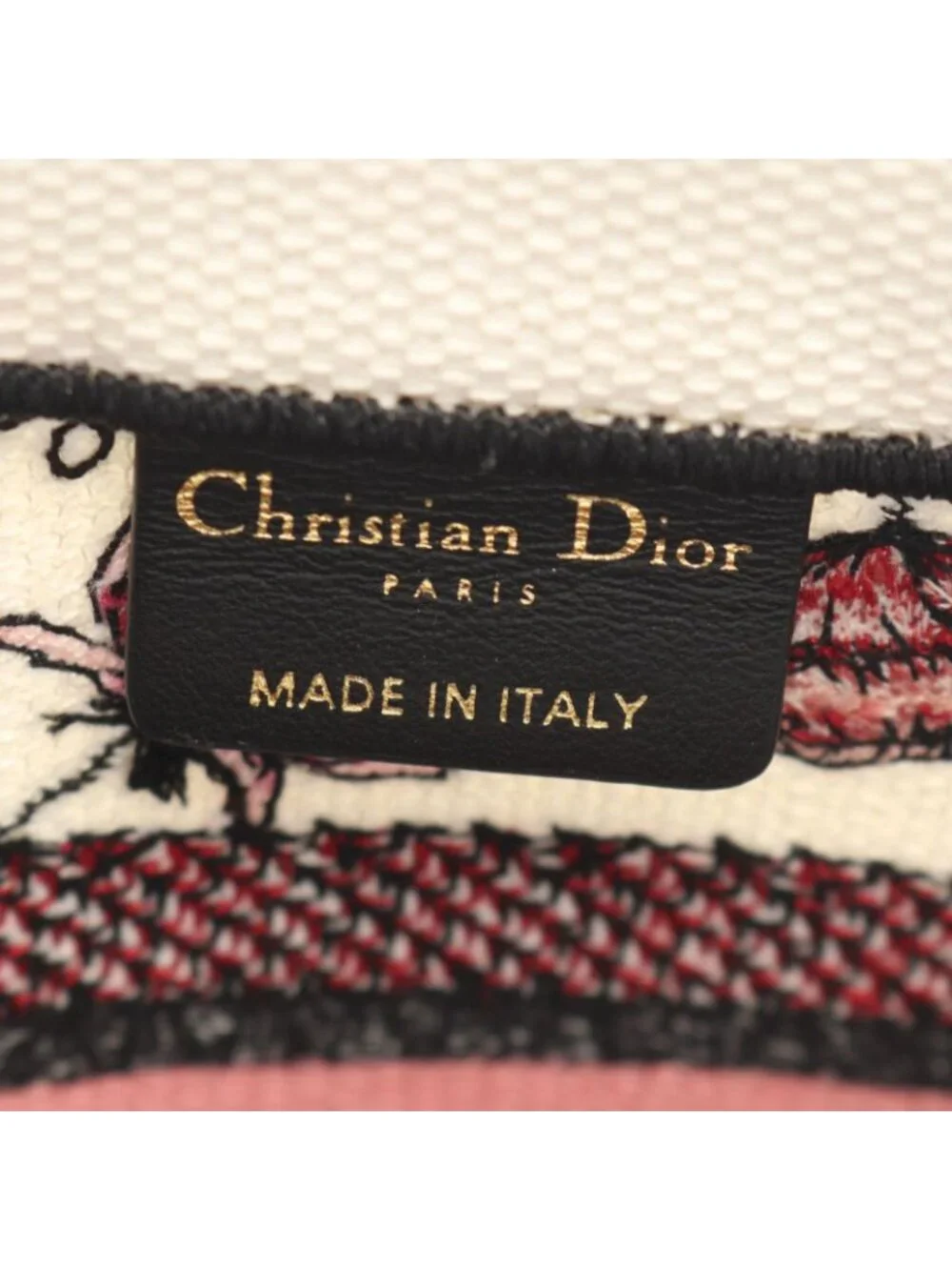 Dior Tote Book Small Florejo White Multi Canvas
